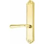 Emtek Designer Brass Door Configuration 4 Patio Multi Point Trim Lever Set with American Cylinder Above Handle Lifetime Polished Brass