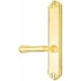 Emtek Designer Brass Door Configuration 4 Inactive Multi Point Trim Lever Set with American Cylinder Above Handle Lifetime Polished Brass