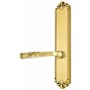 Emtek Designer Brass Door Configuration 4 Inactive Multi Point Trim Lever Set with American Cylinder Above Handle French Antique