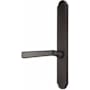 Emtek Sandcast Bronze Door Configuration 4 Patio Multi Point Narrow Arched Trim Lever Set with American Cylinder Above Handle Medium Bronze