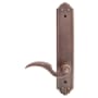 Emtek Lost Wax / Tuscany Bronze Door Configuration 4 Patio Multi Point Trim Lever Set with American Cylinder Above Handle Medium Bronze