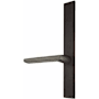 Emtek Sandcast Bronze Door Configuration 4 Thumbturn Multi Point Narrow Trim Lever Set with American Cylinder Above Handle Medium Bronze