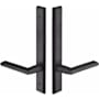 Emtek Sandcast Bronze Door Configuration 4 Patio Multi Point Narrow Trim Lever Set with American Cylinder Above Handle Flat Black