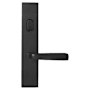 Emtek Sandcast Bronze Door Configuration 4 Keyed Entry Multi Point Trim Lever Set with American Cylinder Above Handle Flat Black