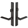 Emtek Sandcast Bronze Door Configuration 4 Passage Multi Point Trim Lever Set with American Cylinder Above Handle Flat Black