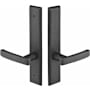 Emtek Sandcast Bronze Door Configuration 4 Patio Multi Point Trim Lever Set with American Cylinder Above Handle Flat Black