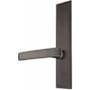 Emtek Sandcast Bronze Door Configuration 4 Inactive Multi Point Trim Lever Set with American Cylinder Above Handle Medium Bronze