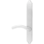 Emtek Classic Brass Door Configuration 4 Passage Multi Point Narrow Trim Lever Set with American Cylinder Above Handle Satin Nickel