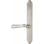 Emtek Classic Brass Door Configuration 4 Inactive Multi Point Narrow Trim Lever Set with American Cylinder Above Handle Pewter