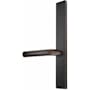 Emtek Brass Modern Door Configuration 4 Half Inactive Half Passage Multi Point Narrow Trim Lever Set with American Cylinder Above Handle Oil Rubbed Bronze