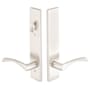 Emtek Brass Modern Door Configuration 4 Thumbturn Multi Point Trim Lever Set with American Cylinder Above Handle Satin Nickel