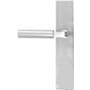 Emtek Brass Modern Door Configuration 4 Inactive Multi Point Trim Lever Set with American Cylinder Above Handle Brushed Stainless Steel