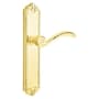 Emtek Designer Brass Door Configuration 5 Patio Multi Point Trim Lever Set with European Cylinder Below Handle Lifetime Polished Brass