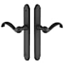 Emtek Sandcast Bronze Door Configuration 5 Passage Multi Point Narrow Arched Trim Lever Set with European Cylinder Below Handle Flat Black