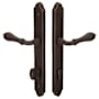 Emtek Lost Wax / Tuscany Bronze Door Configuration 5 Keyed Entry Multi Point Narrow Trim Lever Set with European Cylinder Below Handle Medium Bronze