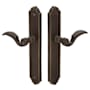 Emtek Lost Wax / Tuscany Bronze Door Configuration 5 Inactive Multi Point Trim Lever Set with European Cylinder Below Handle Medium Bronze