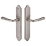 Emtek Classic Brass Door Configuration 5 Patio Multi Point Narrow Trim Lever Set with European Cylinder Below Handle Pewter