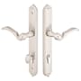 Emtek Designer Brass Door Configuration 5 Passage Multi Point Narrow Trim Lever Set with European Cylinder Below Handle Pewter
