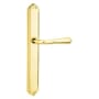 Emtek Designer Brass Door Configuration 5 Thumbturn Multi Point Narrow Trim Lever Set with European Cylinder Below Handle Lifetime Polished Brass