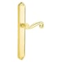 Emtek Designer Brass Door Configuration 5 Patio Multi Point Narrow Trim Lever Set with European Cylinder Below Handle Lifetime Polished Brass