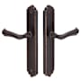 Emtek Designer Brass Door Configuration 5 Patio Multi Point Narrow Trim Lever Set with European Cylinder Below Handle Oil Rubbed Bronze