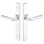 Emtek Brass Modern Door Configuration 5 Keyed Entry Multi Point Trim Lever Set with European Cylinder Below Handle Polished Chrome