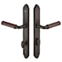 Emtek Lost Wax / Tuscany Bronze Door Configuration 6 Keyed Entry Multi Point Narrow Trim Lever Set with American Cylinder Below Handle Medium Bronze