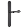 Emtek Lost Wax / Tuscany Bronze Door Configuration 6 Patio Multi Point Narrow Trim Lever Set with American Cylinder Below Handle Flat Black