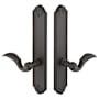 Emtek Lost Wax / Tuscany Bronze Door Configuration 6 Passage Multi Point Trim Lever Set with American Cylinder Below Handle Medium Bronze