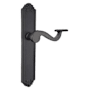 Emtek Lost Wax / Tuscany Bronze Door Configuration 6 Thumbturn Multi Point Trim Lever Set with American Cylinder Below Handle Flat Black