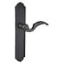 Emtek Lost Wax / Tuscany Bronze Door Configuration 6 Inactive Multi Point Trim Lever Set with American Cylinder Below Handle Flat Black