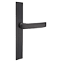 Emtek Sandcast Bronze Door Configuration 6 Thumbturn Multi Point Narrow Trim Lever Set with American Cylinder Below Handle Flat Black