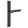 Emtek Sandcast Bronze Door Configuration 6 Patio Multi Point Narrow Trim Lever Set with American Cylinder Below Handle Flat Black
