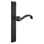 Emtek Sandcast Bronze Door Configuration 6 Inactive Multi Point Narrow Trim Lever Set with American Cylinder Below Handle Medium Bronze