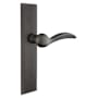 Emtek Sandcast Bronze Door Configuration 6 Passage Multi Point Trim Lever Set with American Cylinder Below Handle Medium Bronze