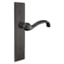 Emtek Sandcast Bronze Door Configuration 6 Thumbturn Multi Point Trim Lever Set with American Cylinder Below Handle Medium Bronze