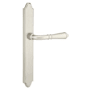 Emtek Classic Brass Door Configuration 6 Inactive Multi Point Narrow Trim Lever Set with American Cylinder Below Handle Satin Nickel