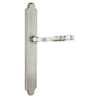 Emtek Classic Brass Door Configuration 6 Inactive Multi Point Narrow Trim Lever Set with American Cylinder Below Handle Pewter