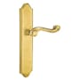 Emtek Classic Brass Door Configuration 6 Patio Multi Point Trim Lever Set with American Cylinder Below Handle French Antique