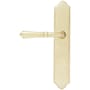 Emtek Classic Brass Door Configuration 6 Inactive Multi Point Trim Lever Set with American Cylinder Below Handle Lifetime Polished Brass