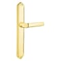 Emtek Designer Brass Door Configuration 6 Thumbturn Multi Point Narrow Trim Lever Set with American Cylinder Below Handle Lifetime Polished Brass