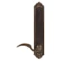 Emtek Lost Wax / Tuscany Bronze Door Configuration 7 Inactive Multi Point Trim Lever Set with American Cylinder Above Handle Flat Black