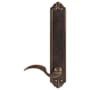 Emtek Lost Wax / Tuscany Bronze Door Configuration 7 Patio Multi Point Trim Lever Set with American Cylinder Above Handle Medium Bronze