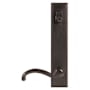 Emtek Sandcast Bronze Door Configuration 7 Keyed Entry Multi Point Trim Lever Set with American Cylinder Above Handle Flat Black
