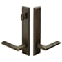 Emtek Door Configuration 7 Thumbturn Multi Point Trim Lever Set with American Cylinder Above Handle Medium Bronze