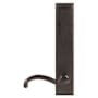 Emtek Sandcast Bronze Door Configuration 7 Inactive Multi Point Trim Lever Set with American Cylinder Above Handle Flat Black