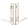 Emtek Brass Modern Door Configuration 7 Keyed Entry Multi Point Trim Lever Set with American Cylinder Above Handle Satin Nickel