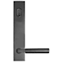 Emtek Brass Modern Door Configuration 7 Keyed Entry Multi Point Trim Lever Set with American Cylinder Above Handle Flat Black