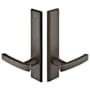 Emtek Sandcast Bronze Door Configuration 8 Passage Multi Point Trim Lever Set with American Cylinder Below Handle Medium Bronze