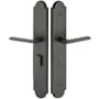 Emtek Sandcast Bronze Door Configuration 1 or 6 Passage Multi Point Trim with American Cylinder Below Handle Medium Bronze